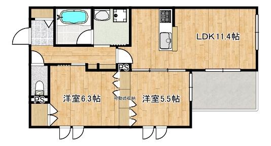 102号室 の間取り図