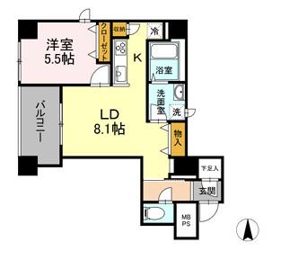 1201号室 の間取り図