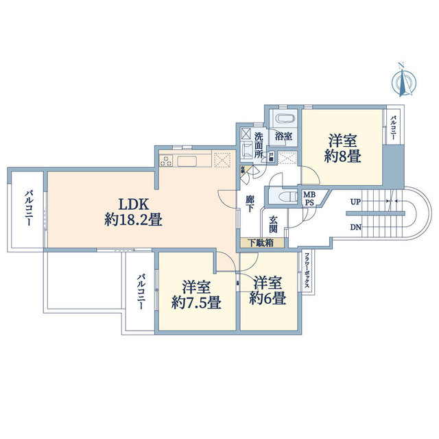 202号室 の間取り図