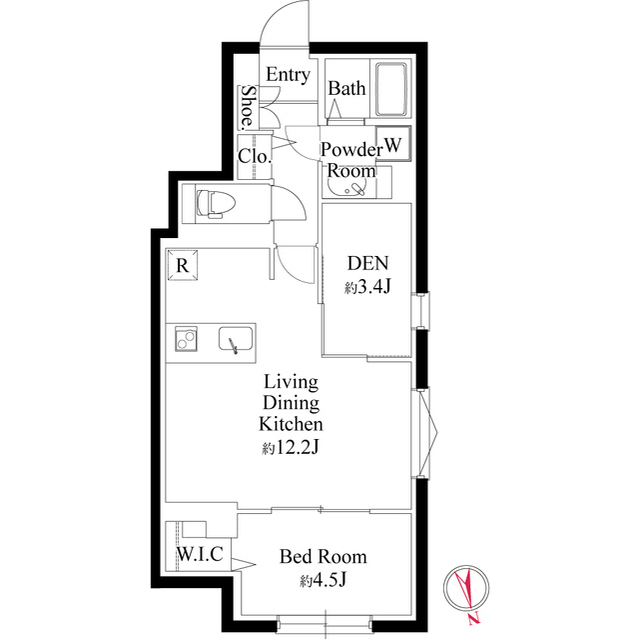 0102号室 の間取り図