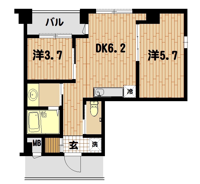 401号室 の間取り図