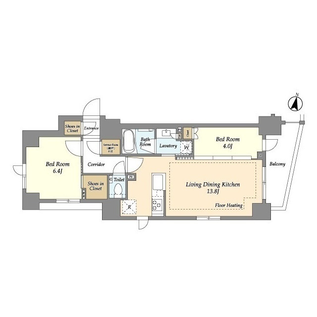 902号室 の間取り図