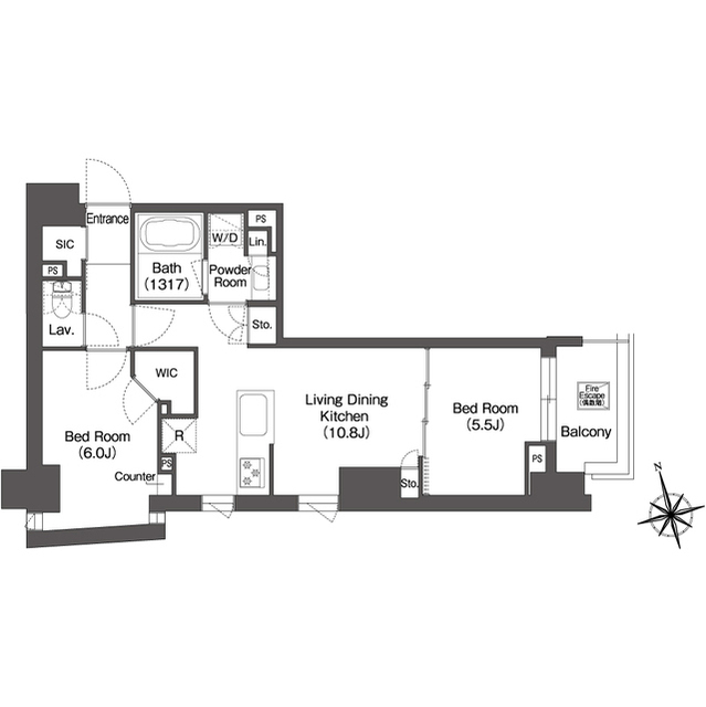 1205号室 の間取り図