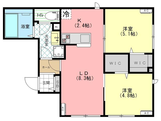 3F 3LDK の間取り図