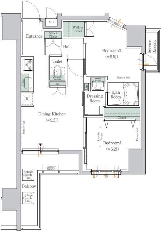 1001号室 の間取り図