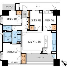1401号室 の間取り図