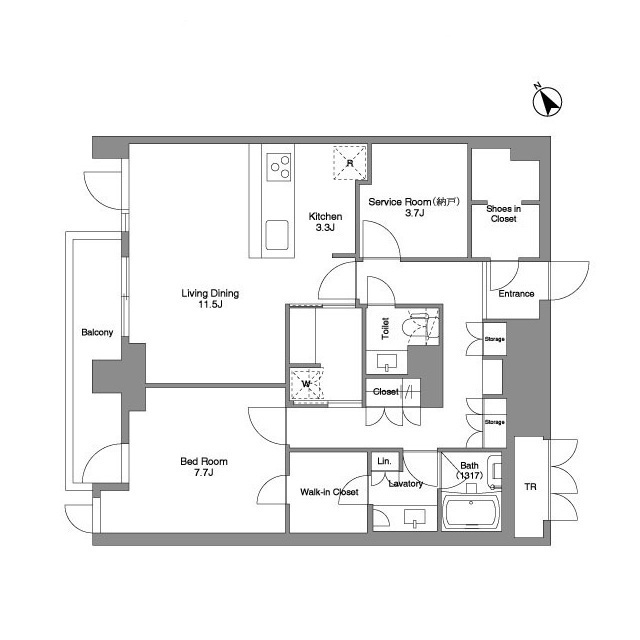 106号室 の間取り図