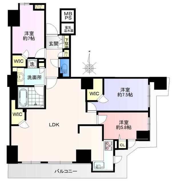 1806号室 の間取り図