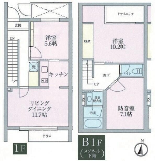 101号室 の間取り図