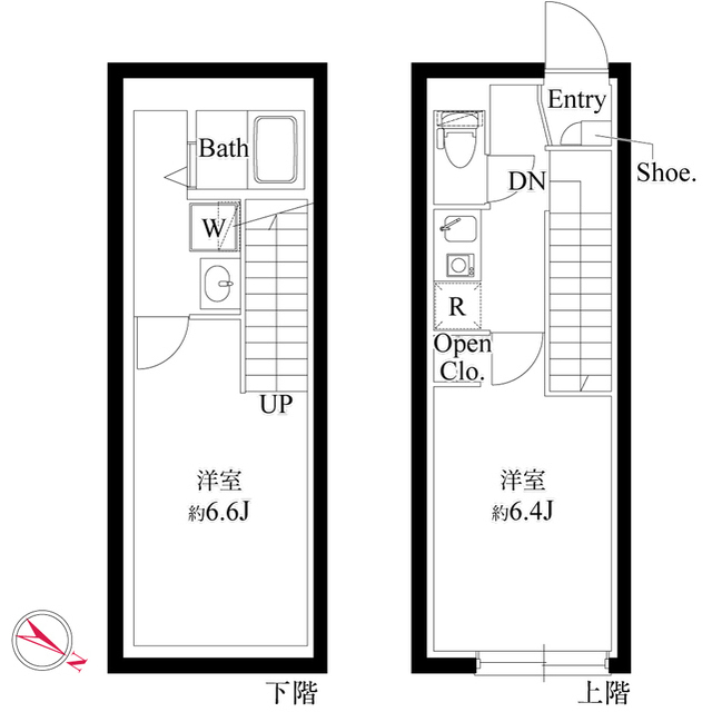 0102号室 の間取り図