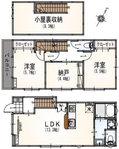 102号室 の間取り図