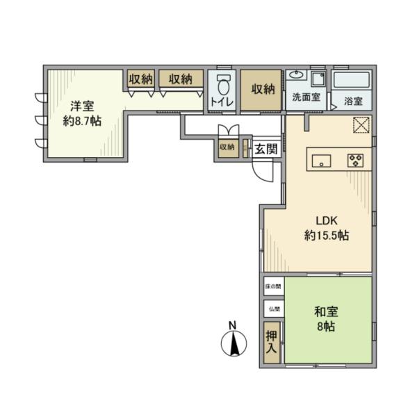 1F の間取り図