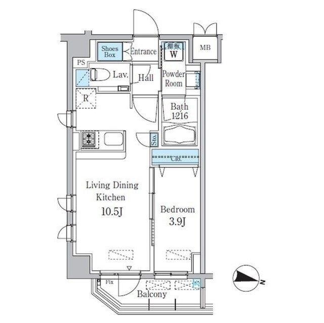 501号室 の間取り図