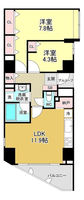1404号室 の間取り図