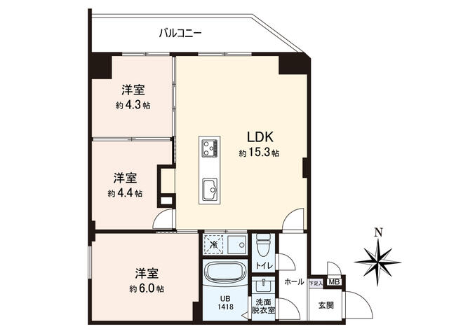 704号室 の間取り図