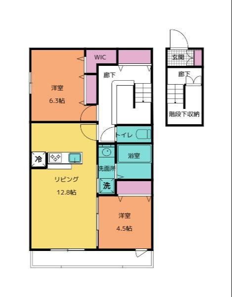 202号室 の間取り図