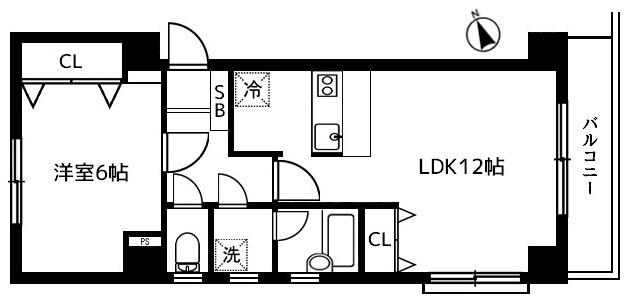 302号室 の間取り図