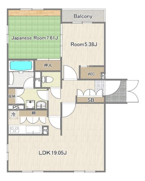 306号室 の間取り図