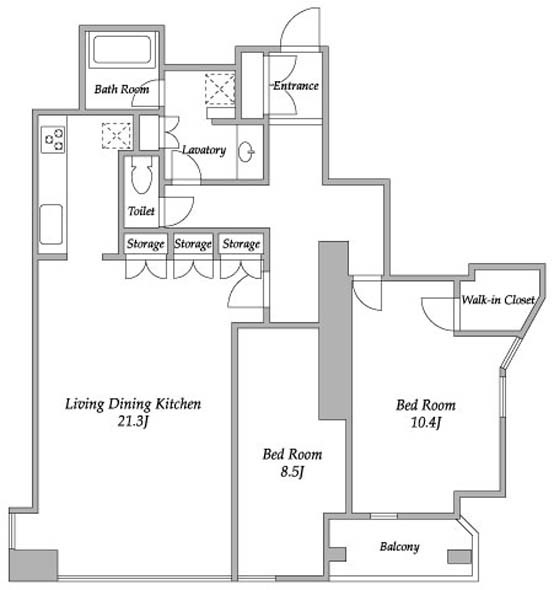 1401号室 の間取り図
