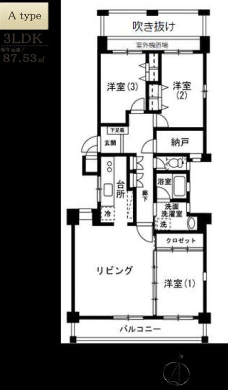 A棟 の間取り図