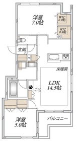 302号室 の間取り図