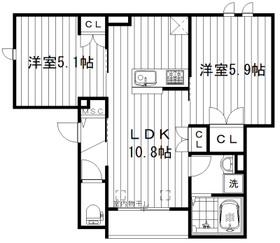 201号室 の間取り図
