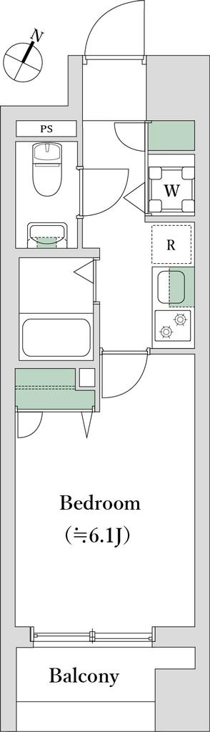 302号室 の間取り図