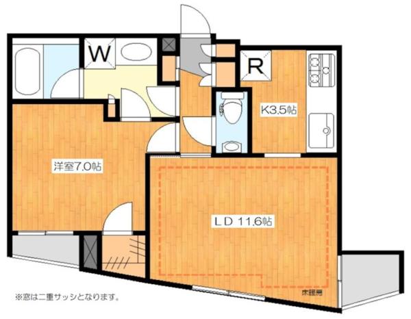 802号室 の間取り図
