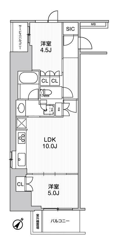 1508号室 の間取り図