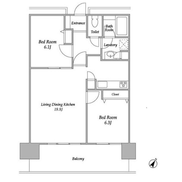 1104号室 の間取り図