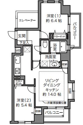 603号室 の間取り図