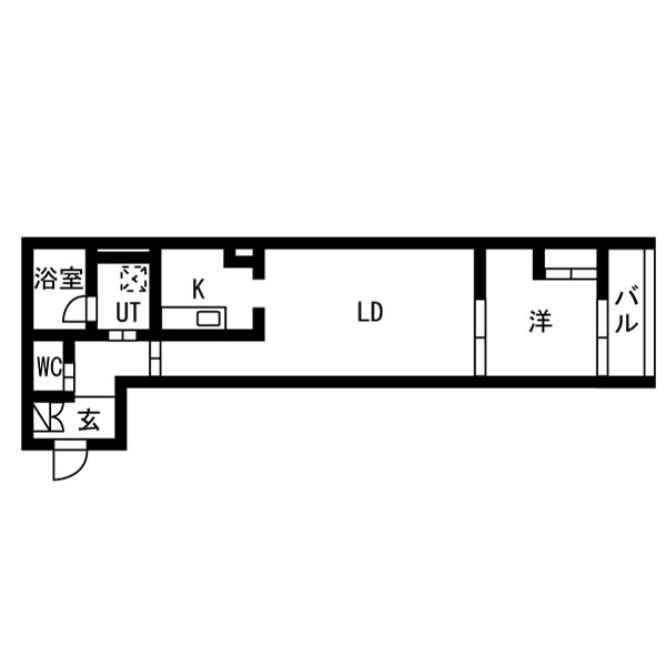 204号室 の間取り図