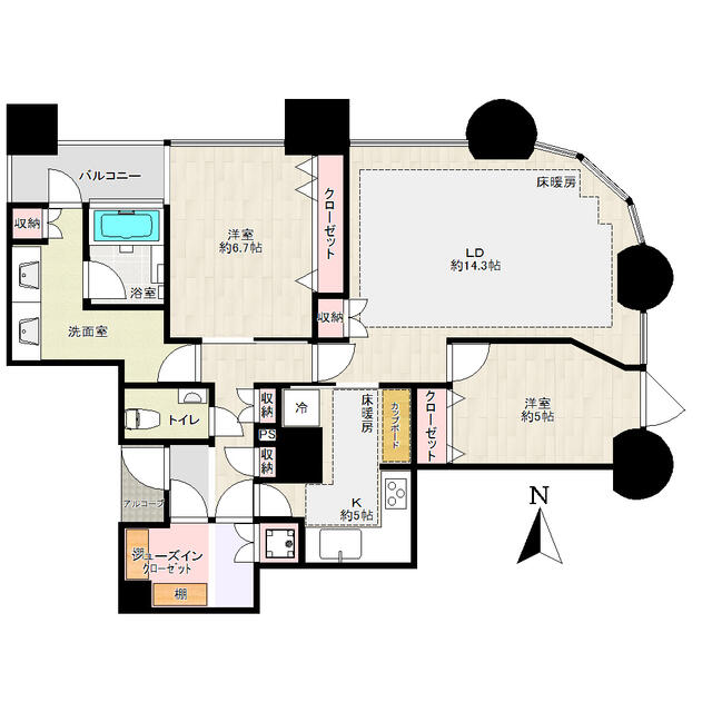 36F の間取り図