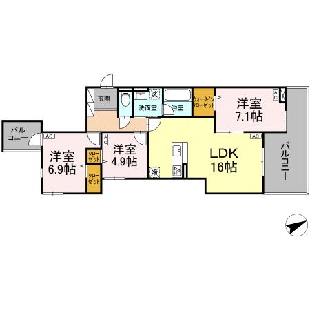 403号室 の間取り図