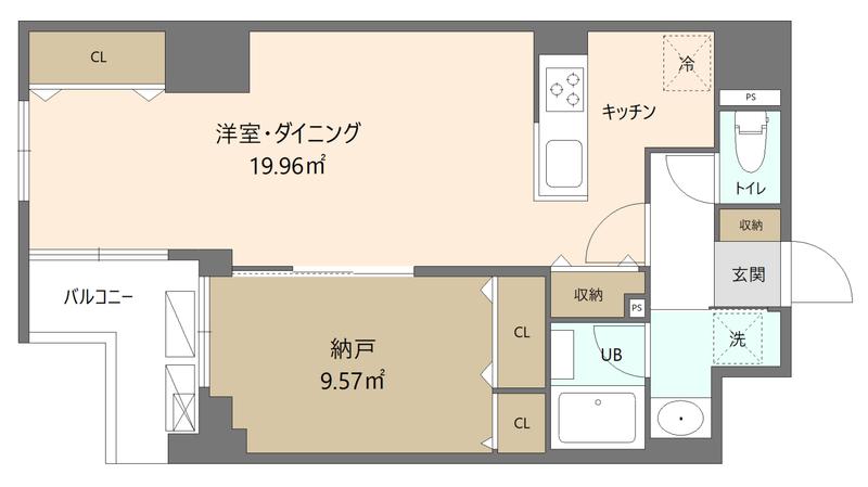 801号室 の間取り図