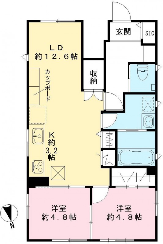 101号室 の間取り図
