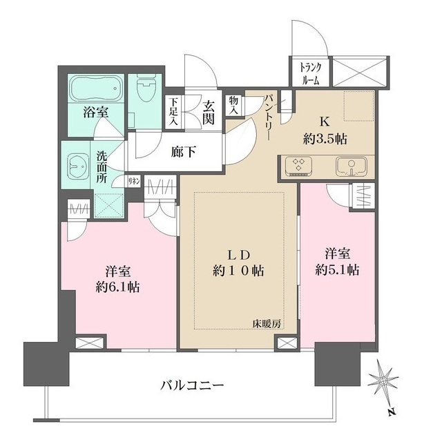 3418号室 の間取り図