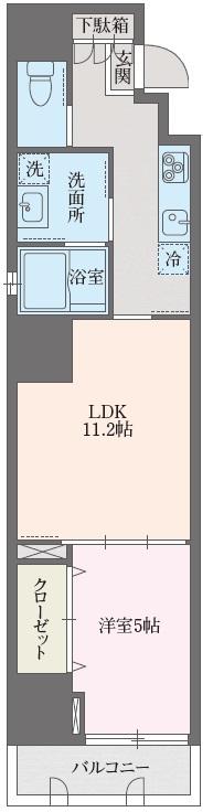 1K～1LDK の間取り図