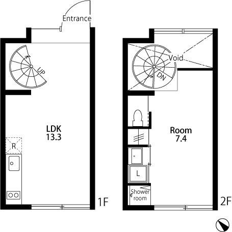 1A号室 の間取り図