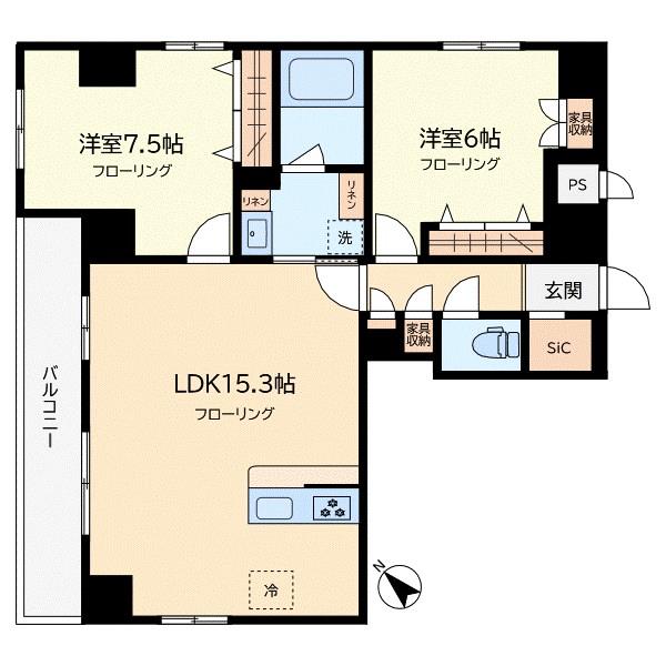 401号室 の間取り図