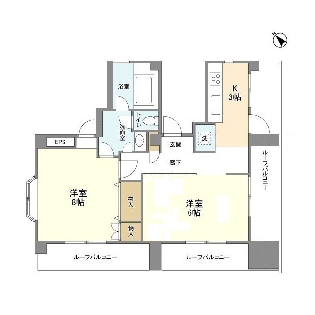 6F号室 の間取り図
