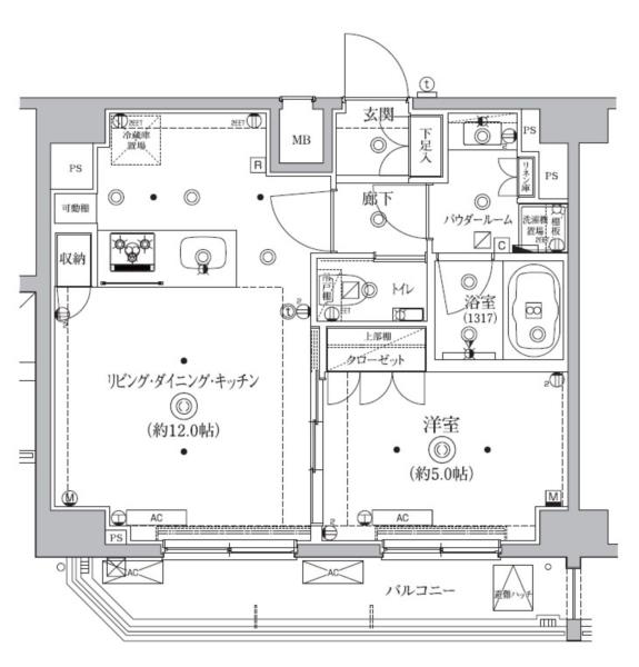 1202号室 の間取り図