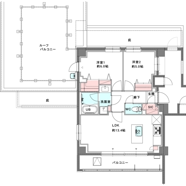 306号室 の間取り図