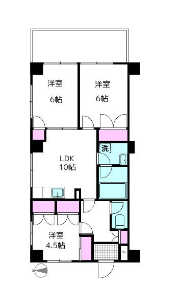 207号室 の間取り図