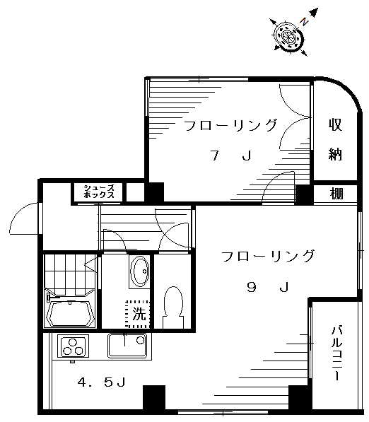 202号室 の間取り図