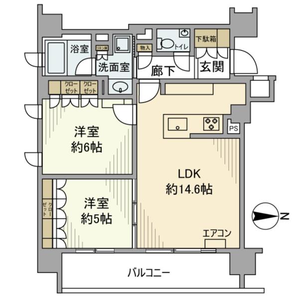 1102号室 の間取り図