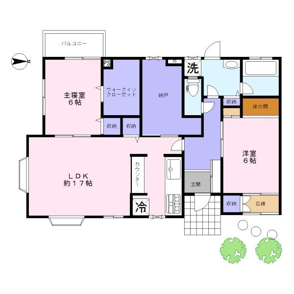 1F 3LDK の間取り図