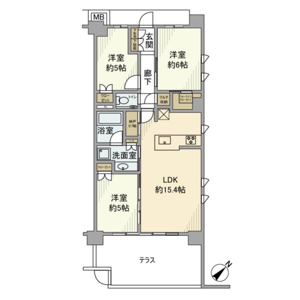 3LDK の間取り図