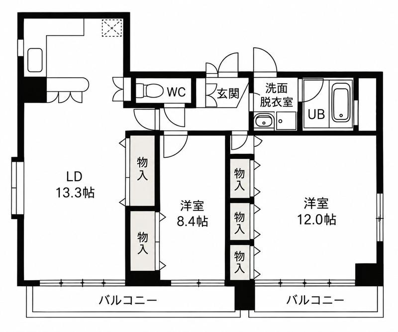 701号室 の間取り図