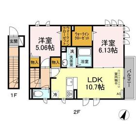 201号室 の間取り図